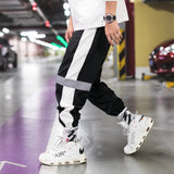 Privathinker Side Stripe Track Jogger Pants Men 2019 Reflective Label Track Harem Pants Homme Streetwear Male HipHop