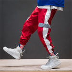 Privathinker Side Stripe Track Jogger Pants Men 2019 Reflective Label Track Harem Pants Homme Streetwear Male HipHop