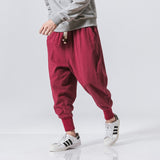 Sincism Store Men Harem Pants Japanese Casual Cotton Linen Trouser Man Jogger Pants Chinese Baggy Pants