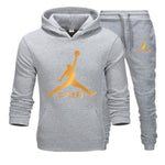 New Men  Hoodies Suit Fleece Warm Jordan 23 Tracksuit Men Sweatshirt Suit Hoodie+Sweat pants Jogging Homme Hooded Tracksuit XXL