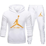 New Men  Hoodies Suit Fleece Warm Jordan 23 Tracksuit Men Sweatshirt Suit Hoodie+Sweat pants Jogging Homme Hooded Tracksuit XXL