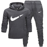 2019 BrandTrack suit Fashion Men Sportswear  Two Piece Sets All Cotton Thick hoodie+Pants Tracksuit Male Sets