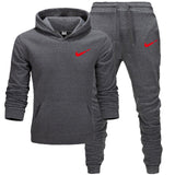 2019 BrandTrack suit Fashion Men Sportswear  Two Piece Sets All Cotton Thick hoodie+Pants Tracksuit Male Sets