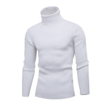 SHUJIN Spring Warm Turtleneck Sweater Men Fashion Solid Knitted Mens Sweaters 2018 Casual Male Double Collar Slim  Pullover