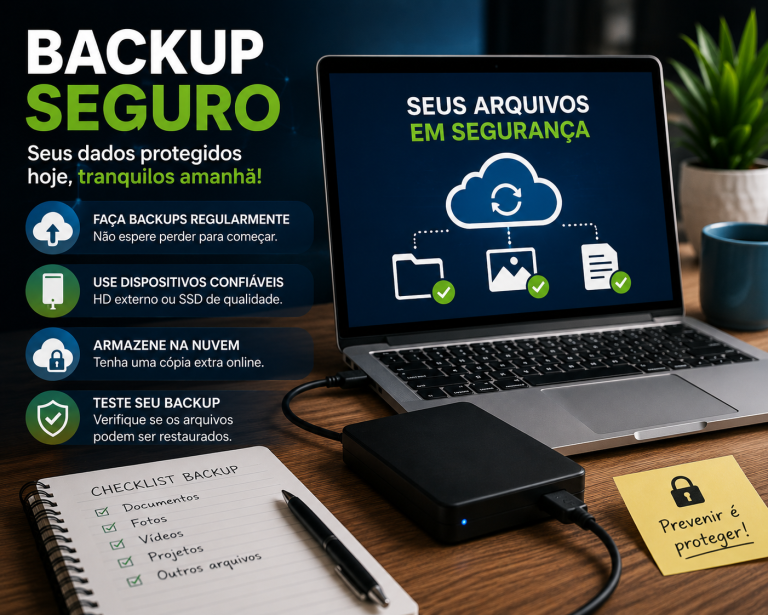 Backup seguro antes de formatar o aparelho